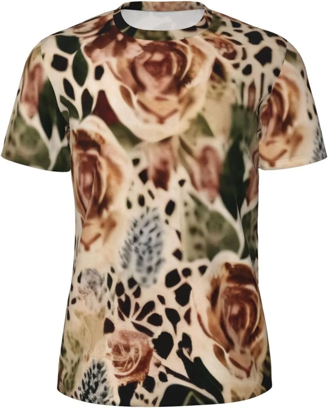 

Мужская футболка с полосками и леопардовым принтом, короткий рукав jshmgchw