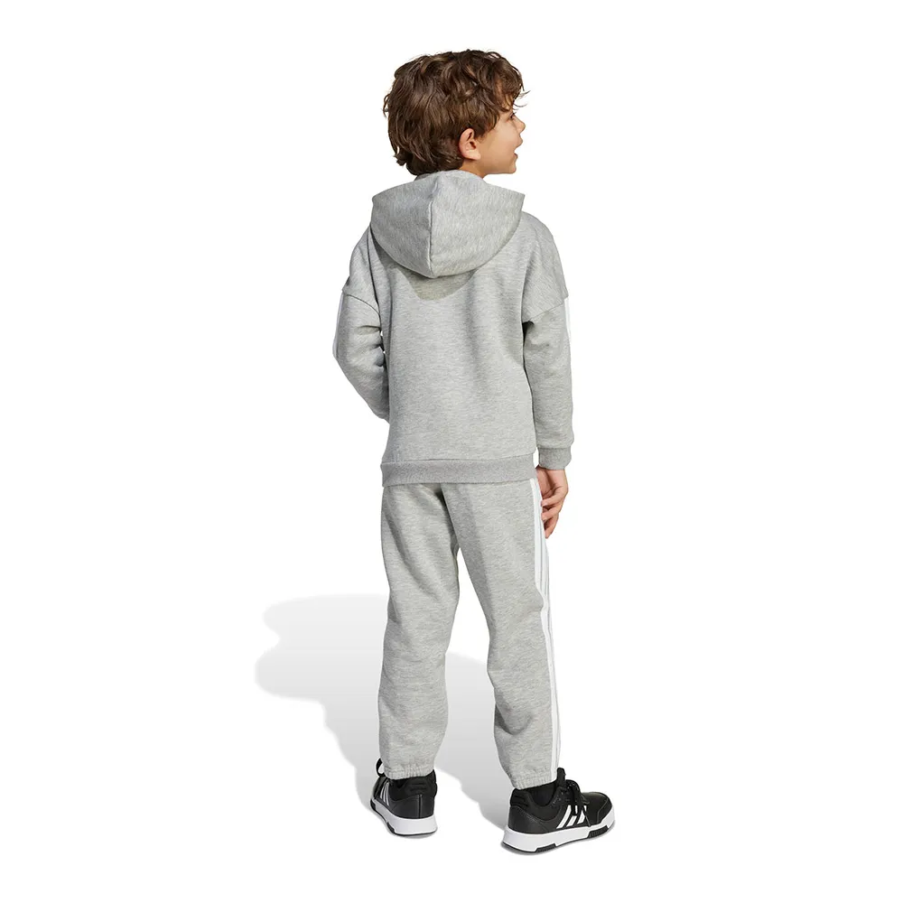 Спортивный костюм adidas 3 Stripes Essentials из флиса, серый — фото 2