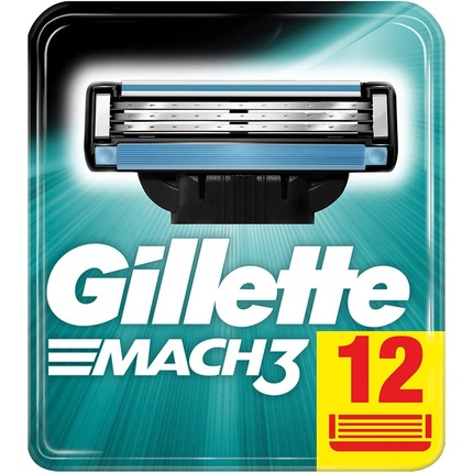 

Сменный блок Mach3, 12 лезвий для бритвы, Gillette