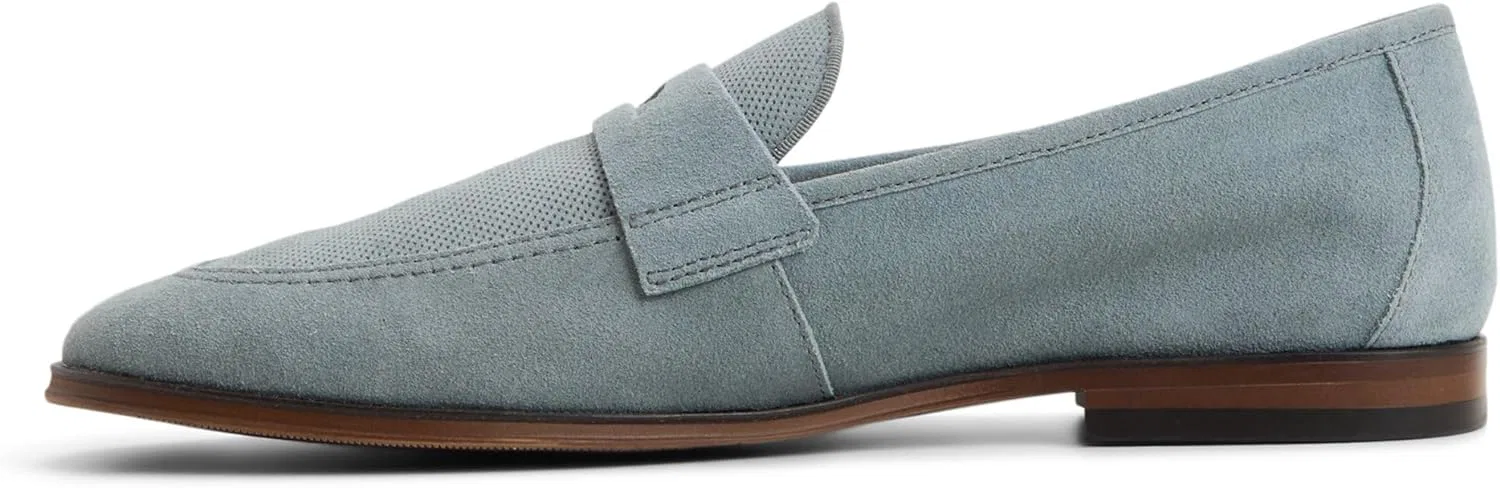 Туфли лоферы из натуральной кожи ALDO, голубой