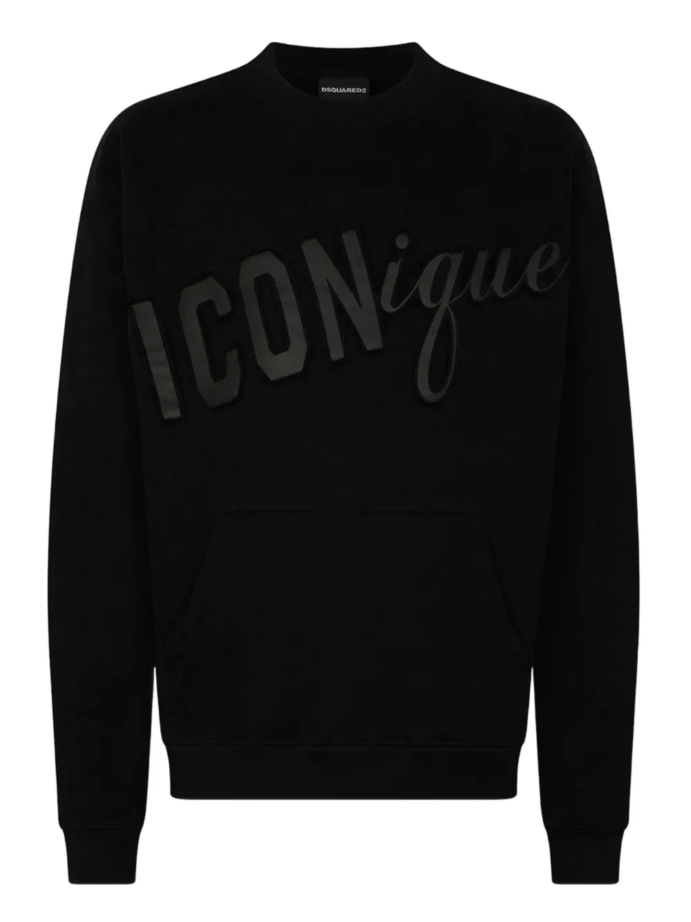 Свитшот Iconique с круглым вырезом Dsquared2, черный