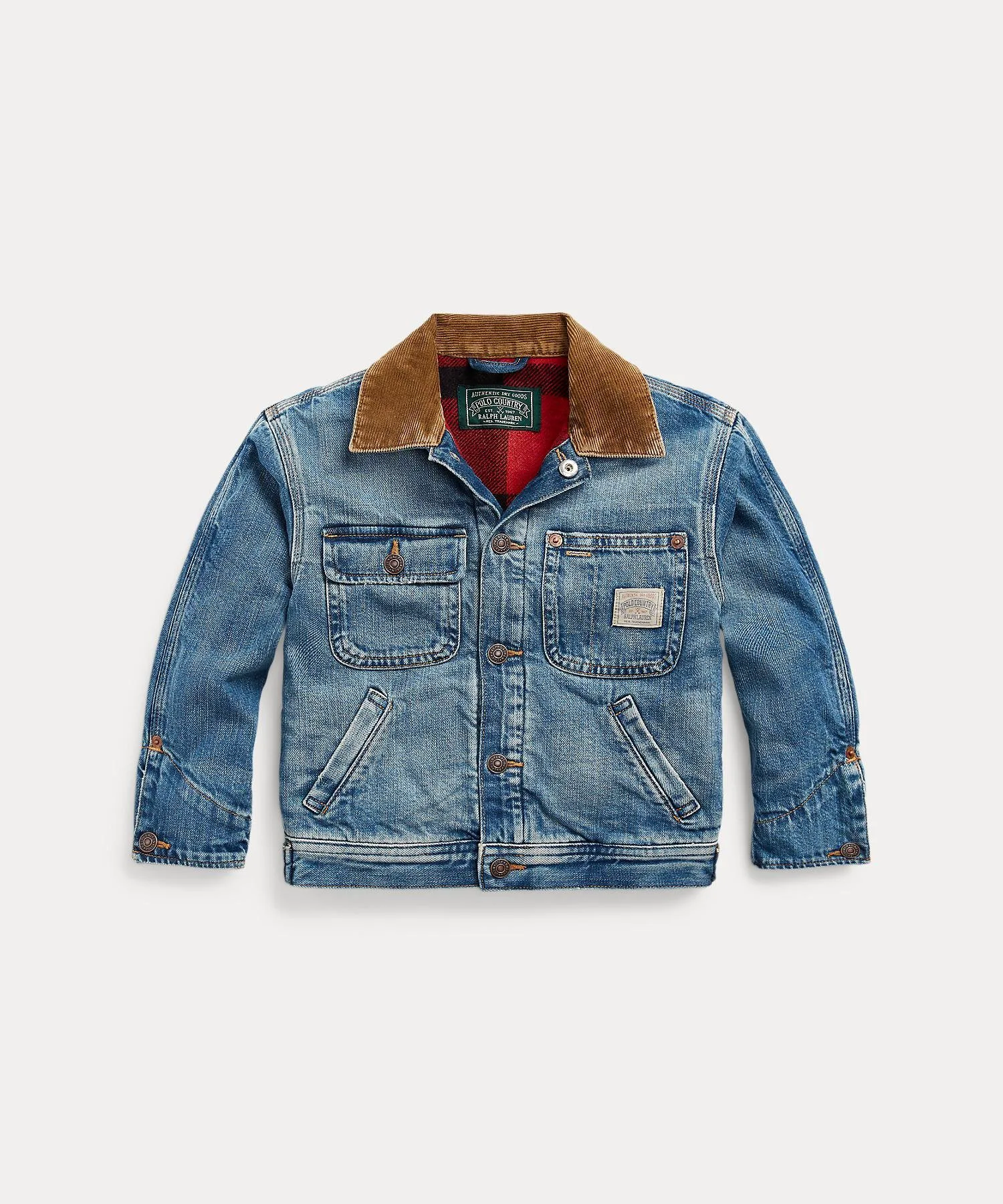 (Для мальчиков 2-7 лет) Вельветовая джинсовая куртка Polo Ralph Lauren, 999 Multicolor — фото 2