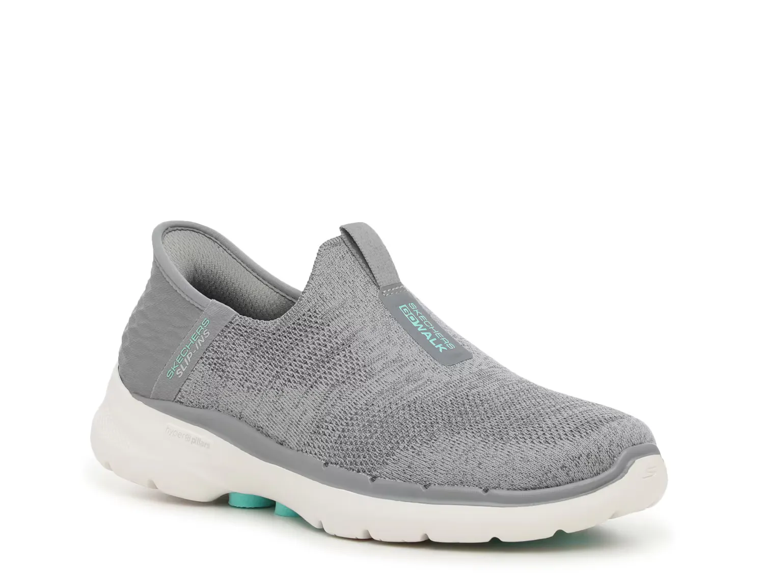 Кроссовки Hands Free Slip-Ins: Go Walk Flex 6 Fabulous View Slip-On Sneaker Skechers, серый