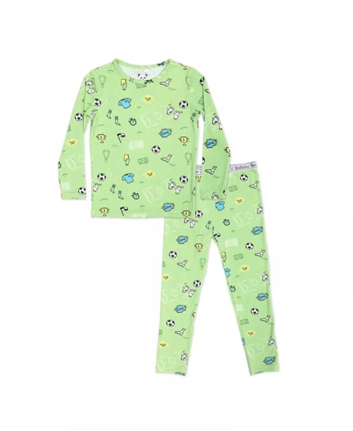 

Детский унисекс детский футбольный комплект из 2-х предметов пижамы Bellabu Bear, зеленый
