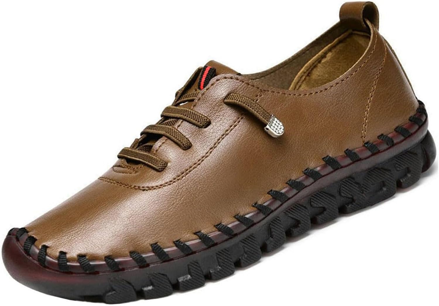 

Женские балетки с плоской подошвой, мягкой подошвой, круглым носком, дышащие, противоскользящие, для ходьбы, лоферы для мам, осенне-зимние повседневные туфли, удобные, легкие, для прогулок Generic, коричневый