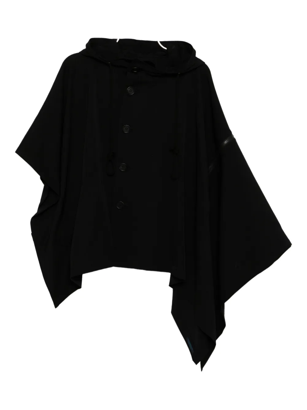 

Шерстяная накидка Yohji Yamamoto, черный