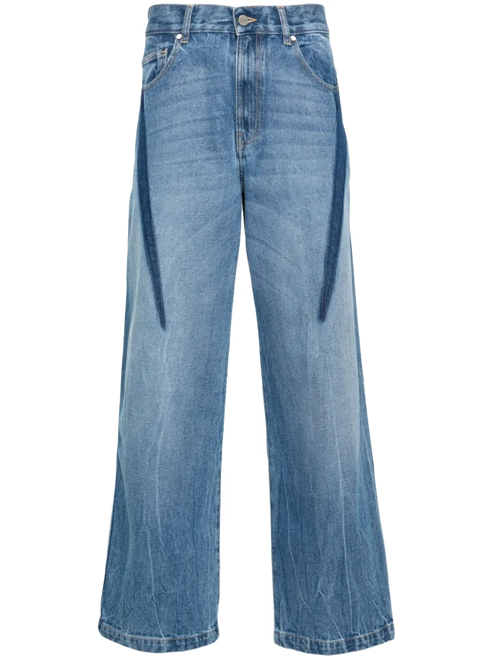 

Широкие джинсы Slouchy Darted Dion Lee, синий