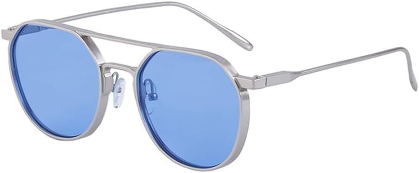 

Винтажные круглые солнцезащитные очки для женщин в готическом стиле панк, солнцезащитные очки для мужчин в стиле ретро стимпанк, очки с защитой от УФ-излучения UV400 LXLHWN, C8 Ocean Blue