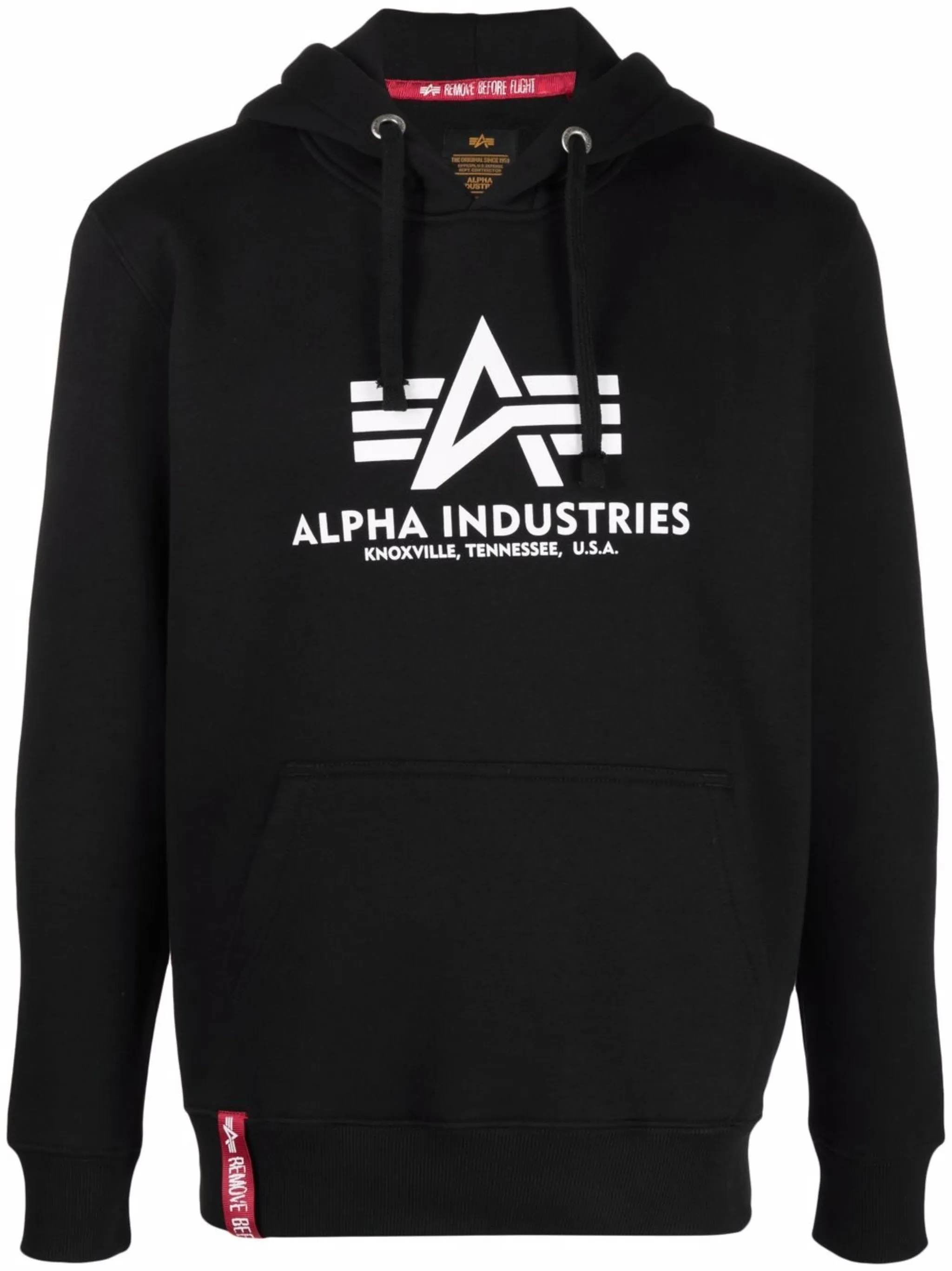

Худи с кулиской и логотипом Alpha Industries, черный