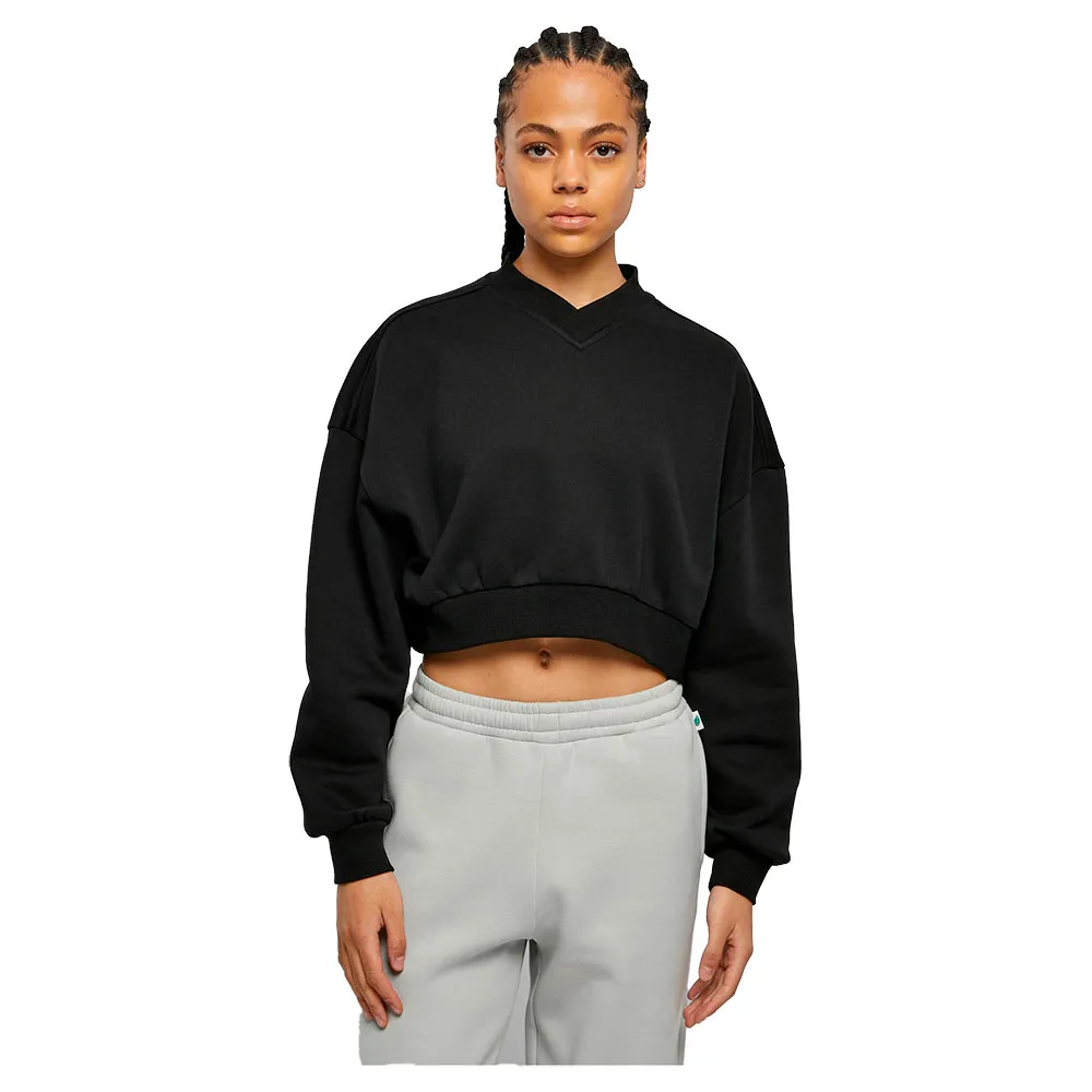 

Свитер Urban Classics Cropped v neck, черный