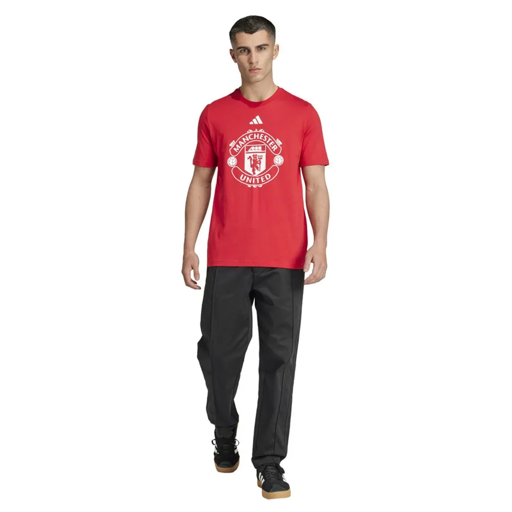 Футболка с коротким рукавом adidas Manchester United 24/25 DNA Graphic, красный — фото 4