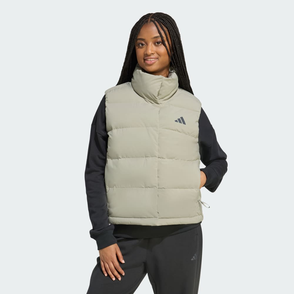 

Куртка Adidas Helionic CLIMAWARM Relaxed Down Vest, цвет Silver Pebble
