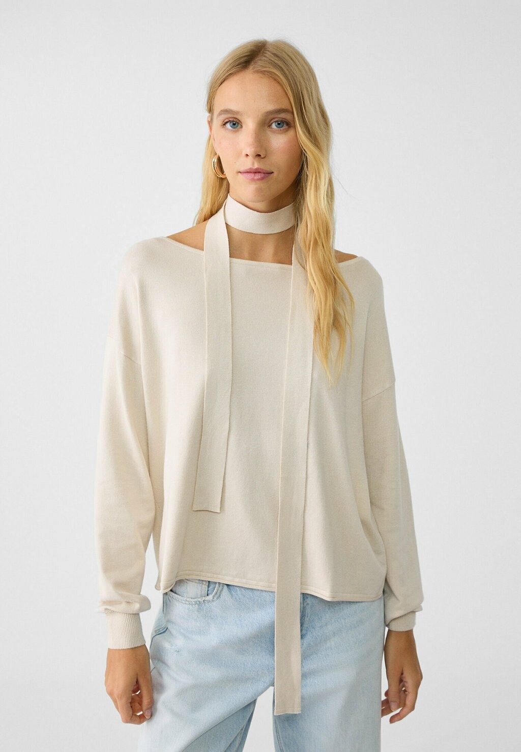 

Джемпер BOAT NECK Stradivarius, цвет Stone