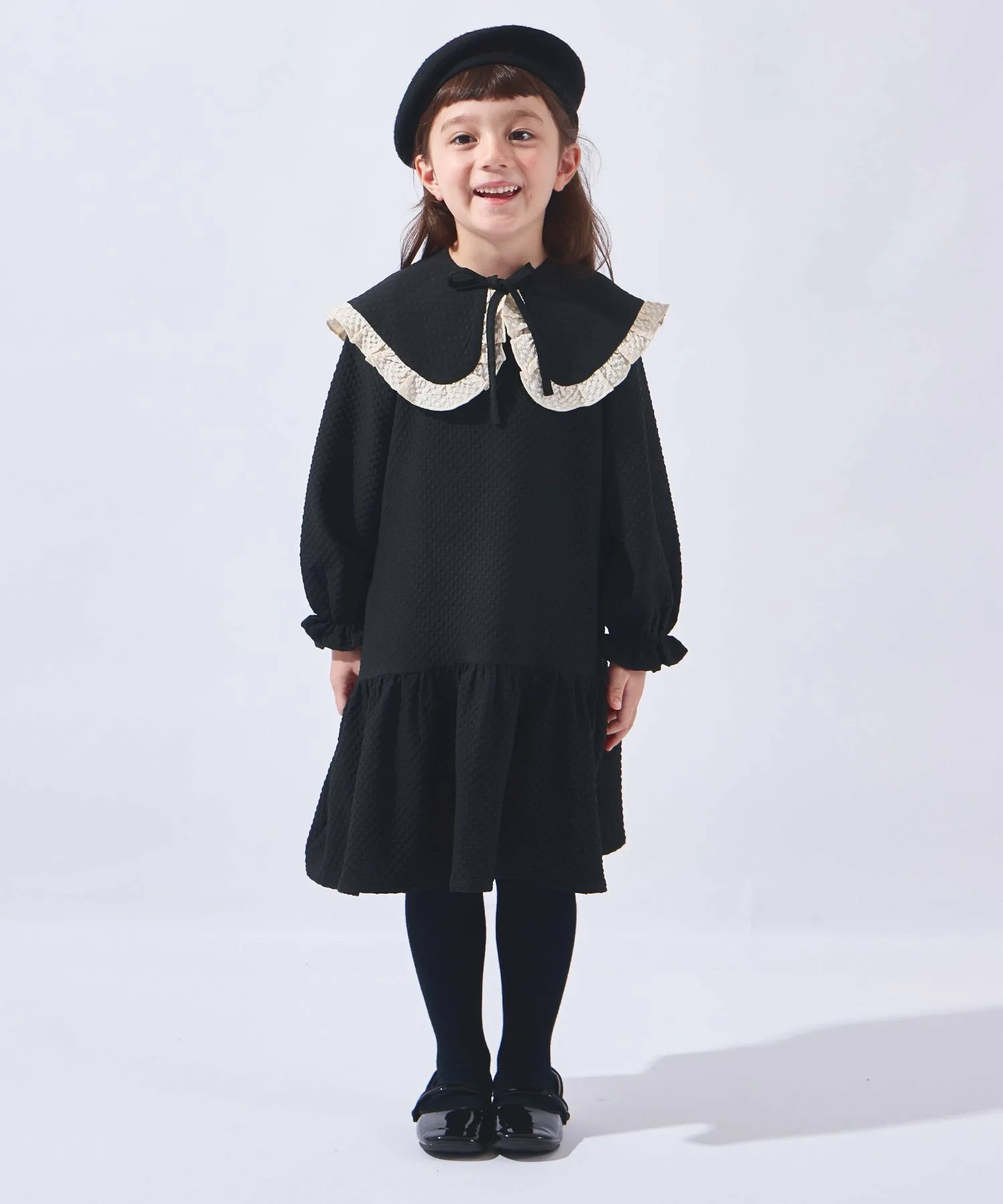 Платье с большим воротником Ever Closet, black