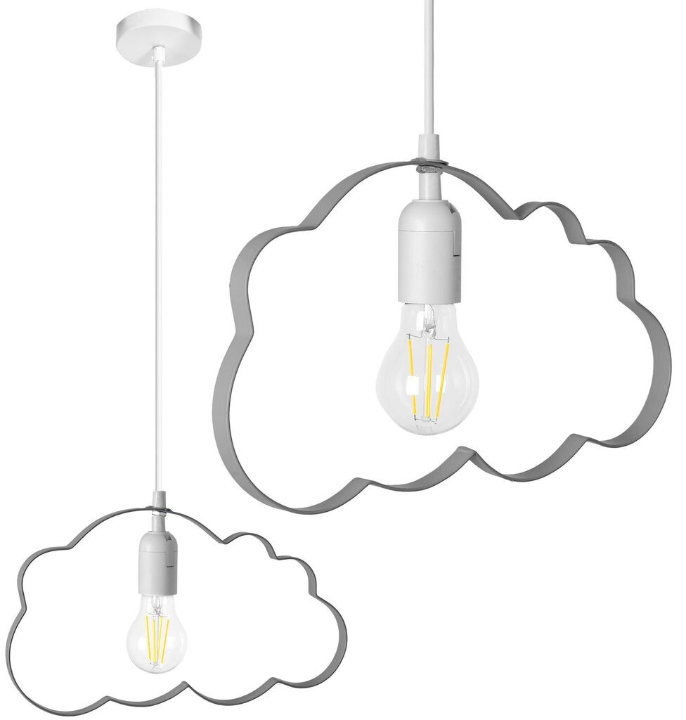 

Подвесной светильник Toollight Lh2077-2 Kids Cloud Metal - Plastic Grey E27 1-точечный световой поток Toolight, серый