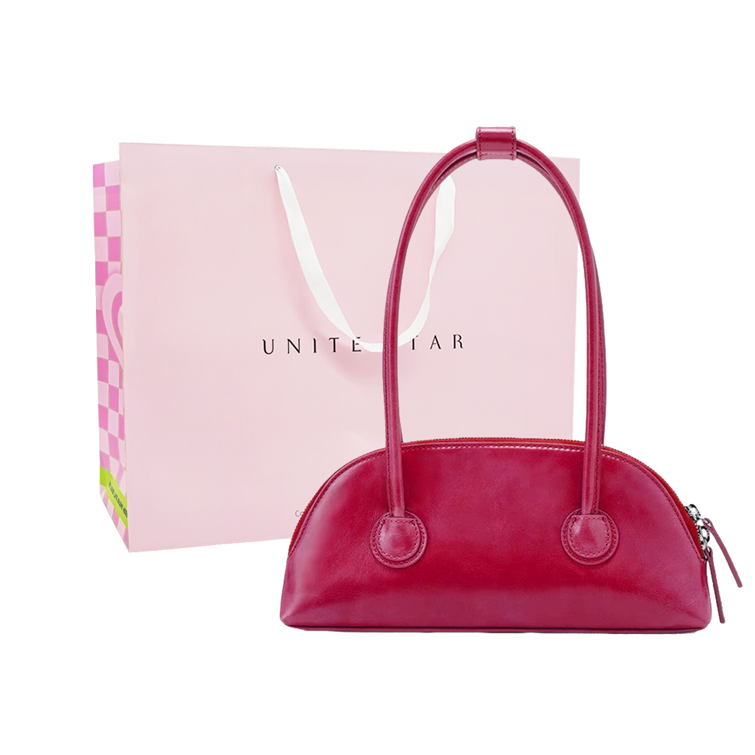 

UNITE STAR Бостонская сумка через плечо женская розово-черная, Barbie Pink, Shopping Bag
