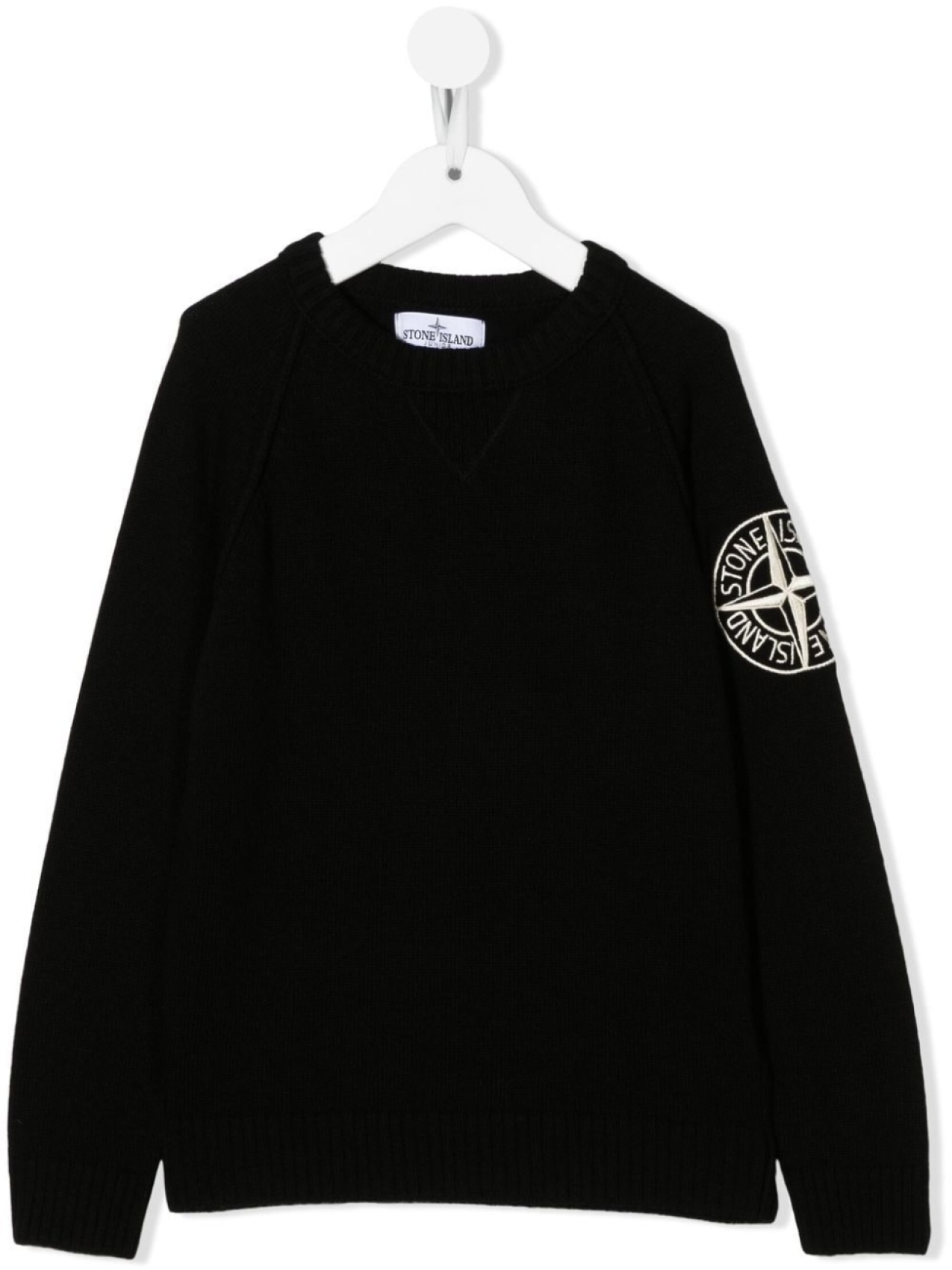 

Stone Island Junior джемпер с вышитым логотипом, черный