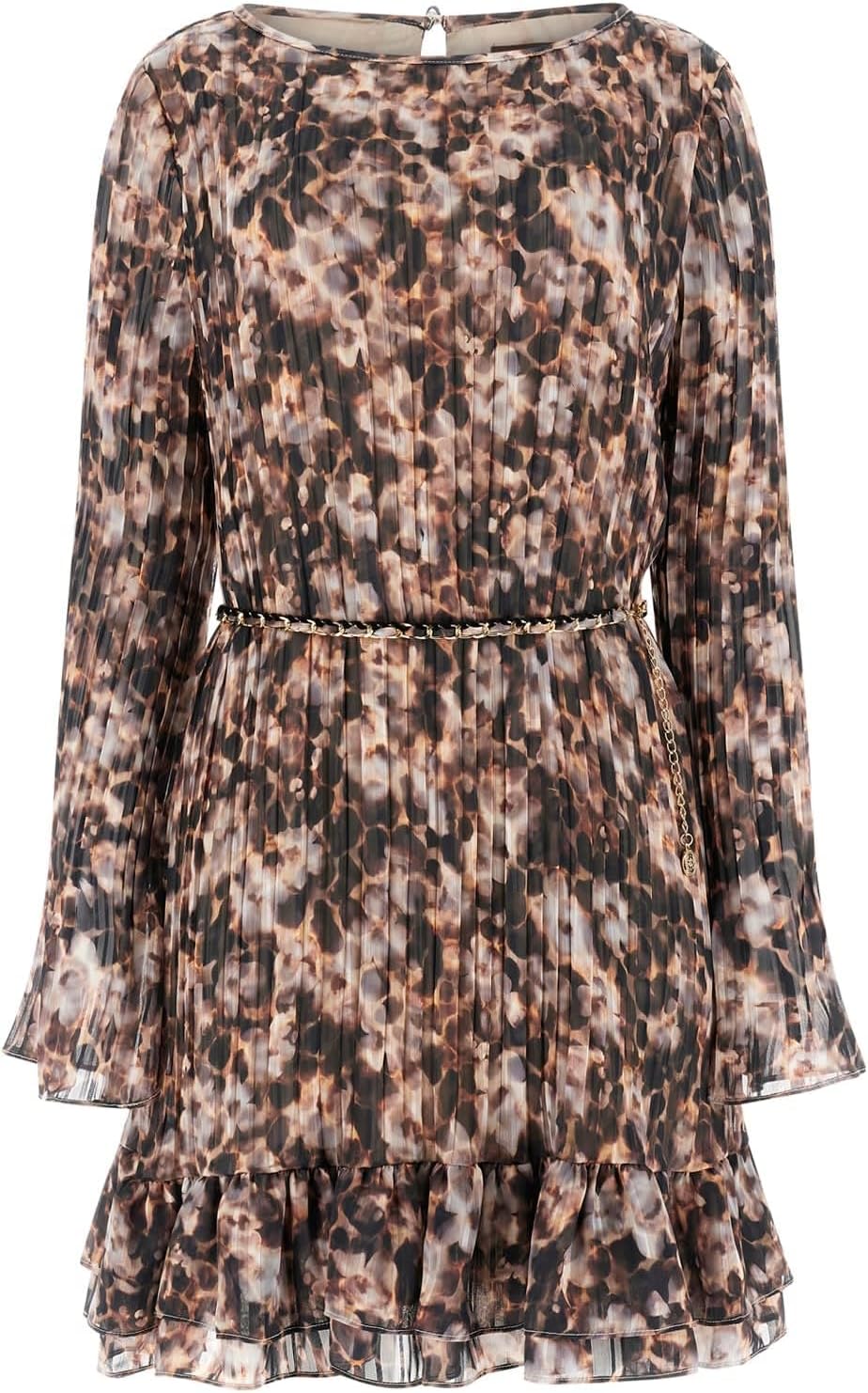 

Женское платье Eco Long Sleeve Ilenia с плиссировкой GUESS, Safari Bloom Print