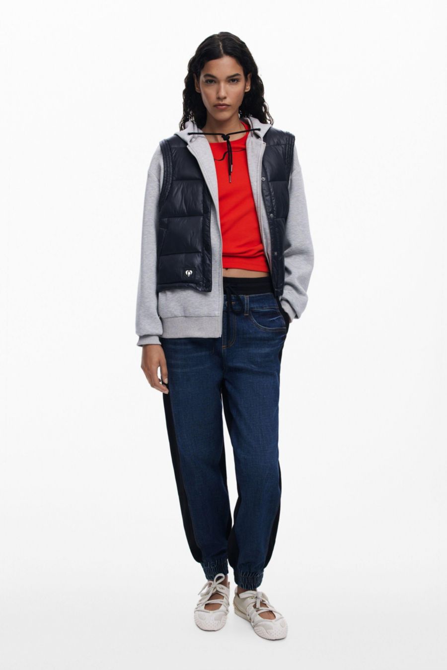 

Женские гибридные джинсы-джоггеры Desigual, Dark blue