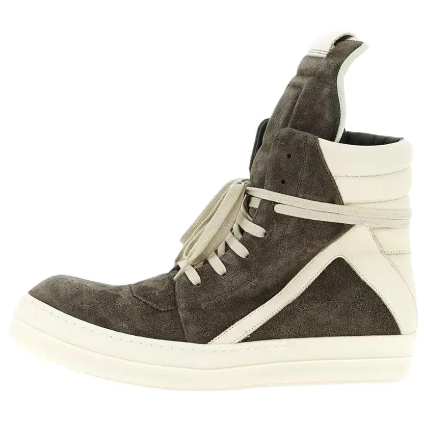 Высокие скейтборд кроссовки Geobasket Rick Owens серые