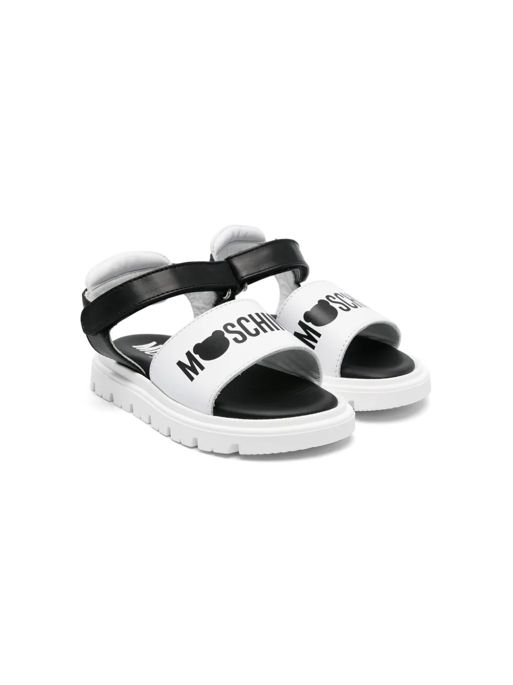 

Сандалии с логотипом Moschino Kids, черный
