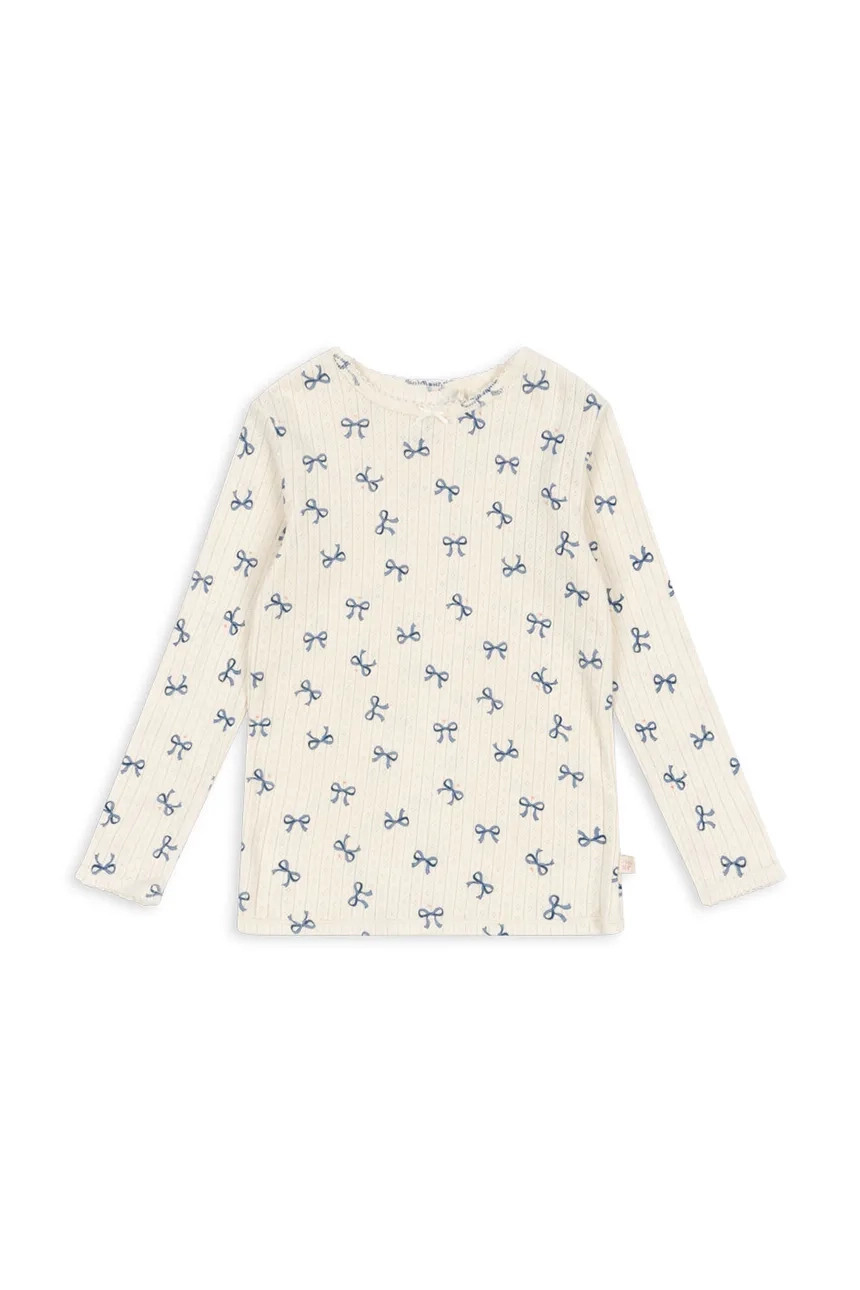 

Хлопковая футболка с длинными рукавами для мальчика/девочки MINNIE BLOUSE GOTS Konges Sløjd, белый