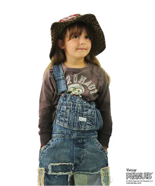 Детская футболка из хлопка DENIM DUNGAREE SNOOPY с принтом Астронавт чёрная — фото 4