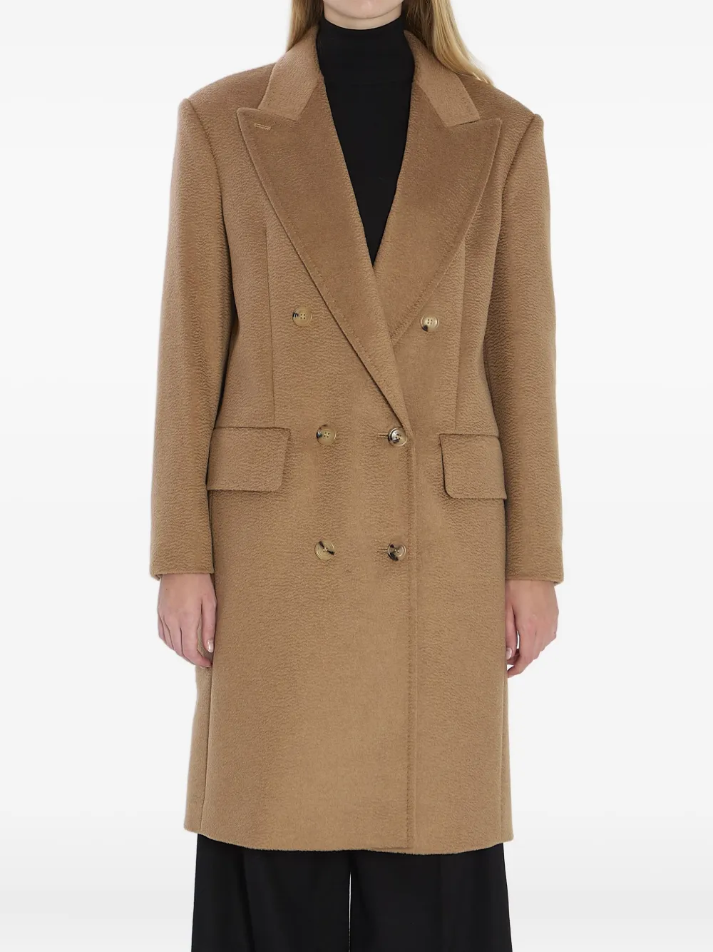 

Двубортное пальто MAX MARA, нейтральный