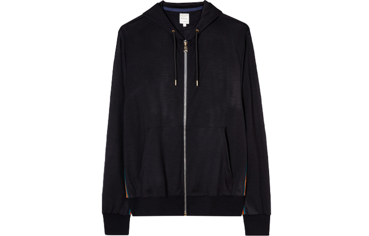 

Застегивающаяся на молнию худи со шнурком Paul Smith, черный