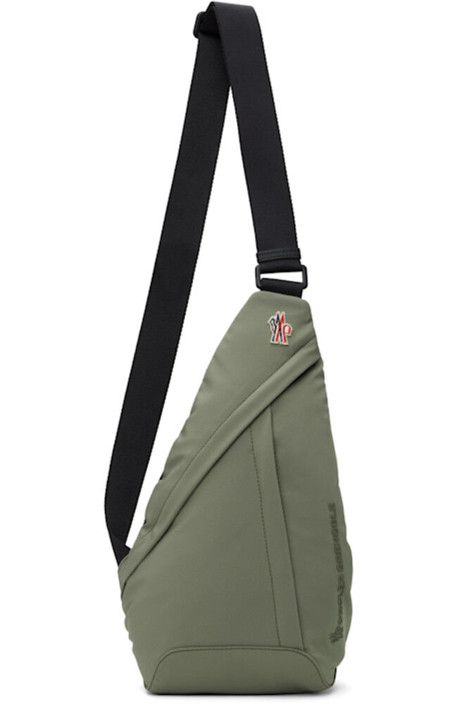 

Водоотталкивающий рюкзак цвета хаки через плечо Moncler Grenoble