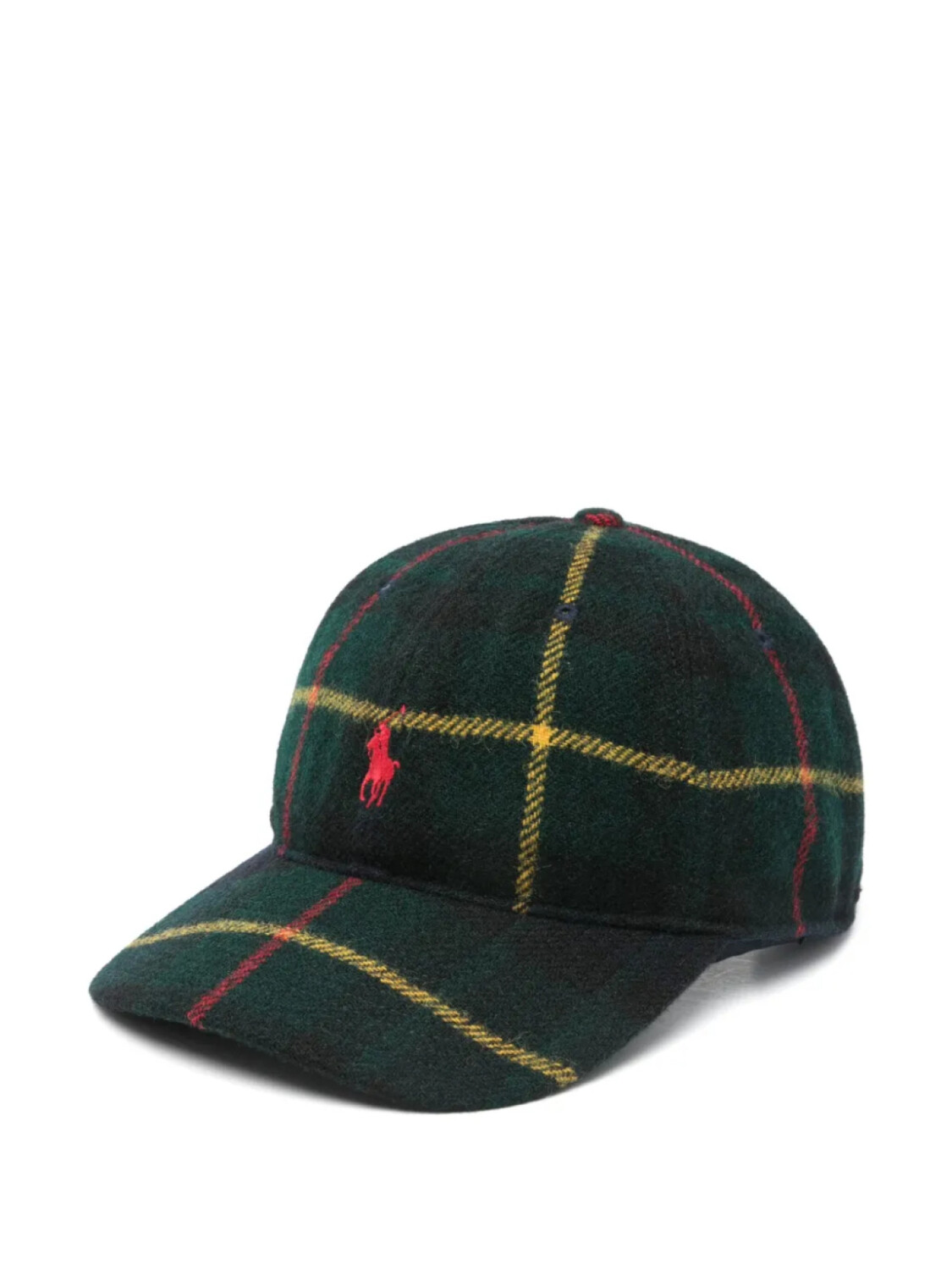 

Клетчатая шерстяная бейсболка Polo Ralph Lauren, зеленый