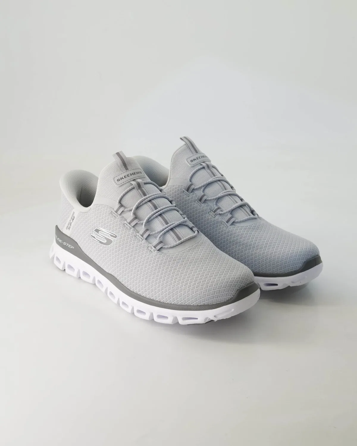 Слипоны текстильные Skechers, серый