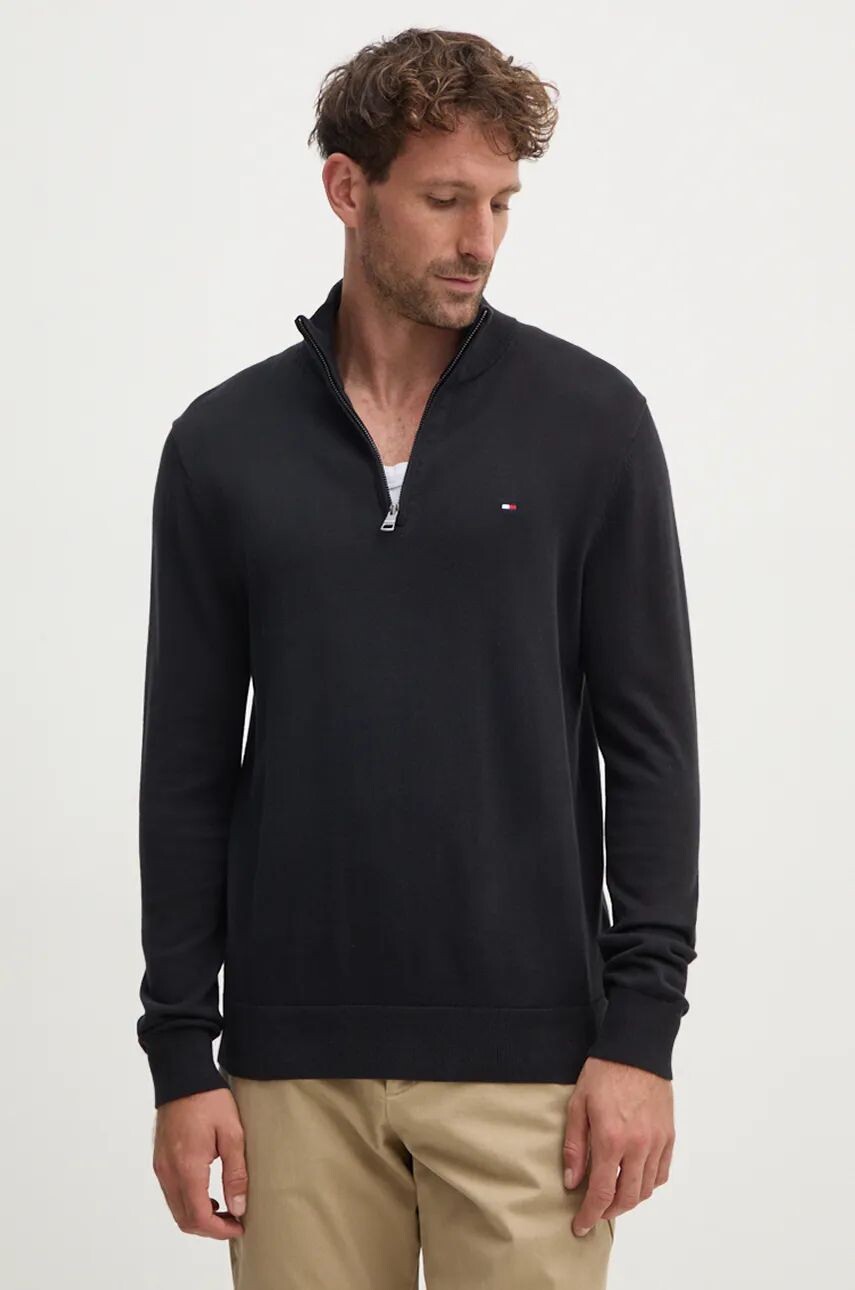 

Хлопковый свитер Tommy Hilfiger, черный