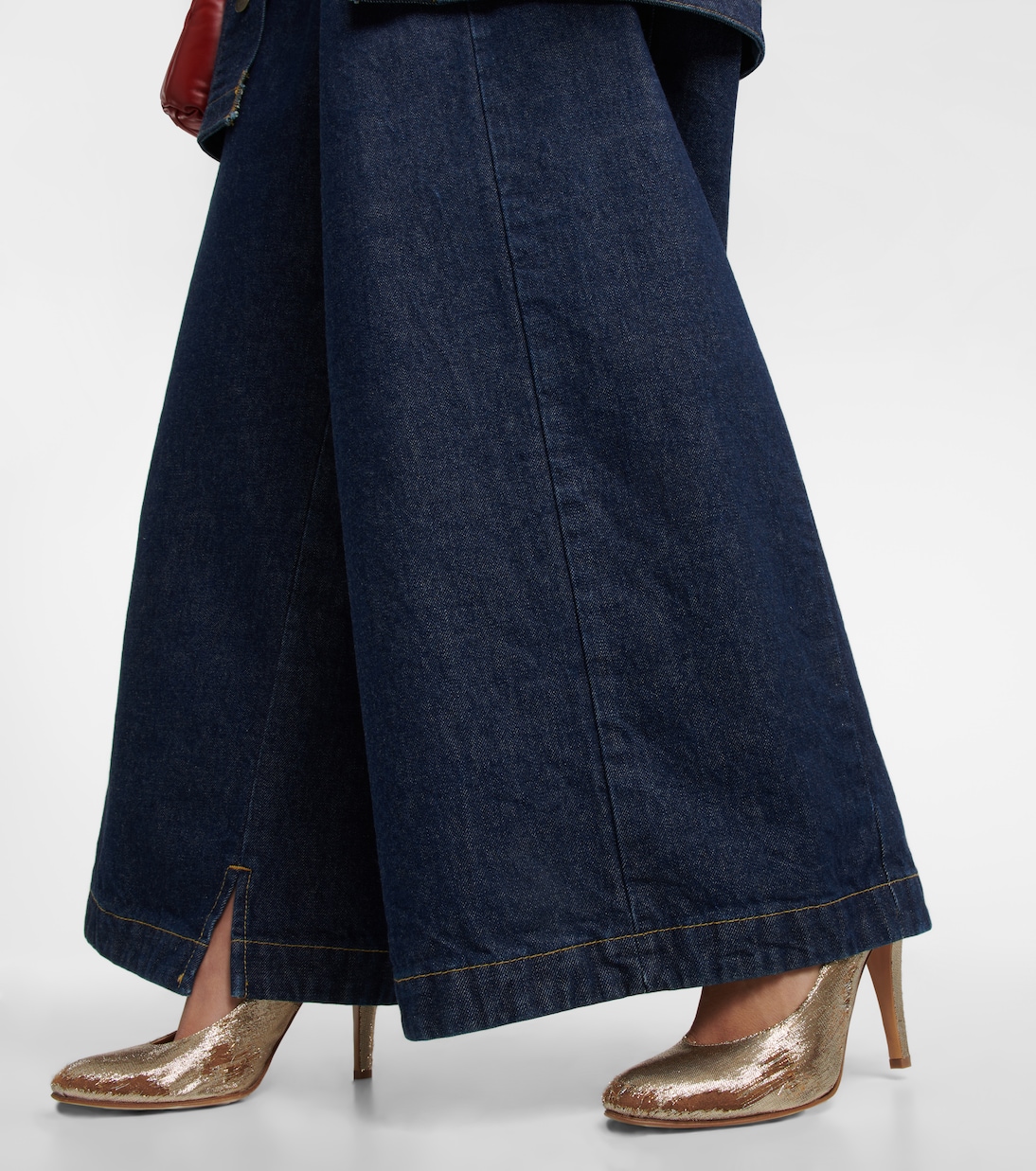 Состаренные металлические туфли-лодочки Maison Margiela, Lurex Gold — фото 4