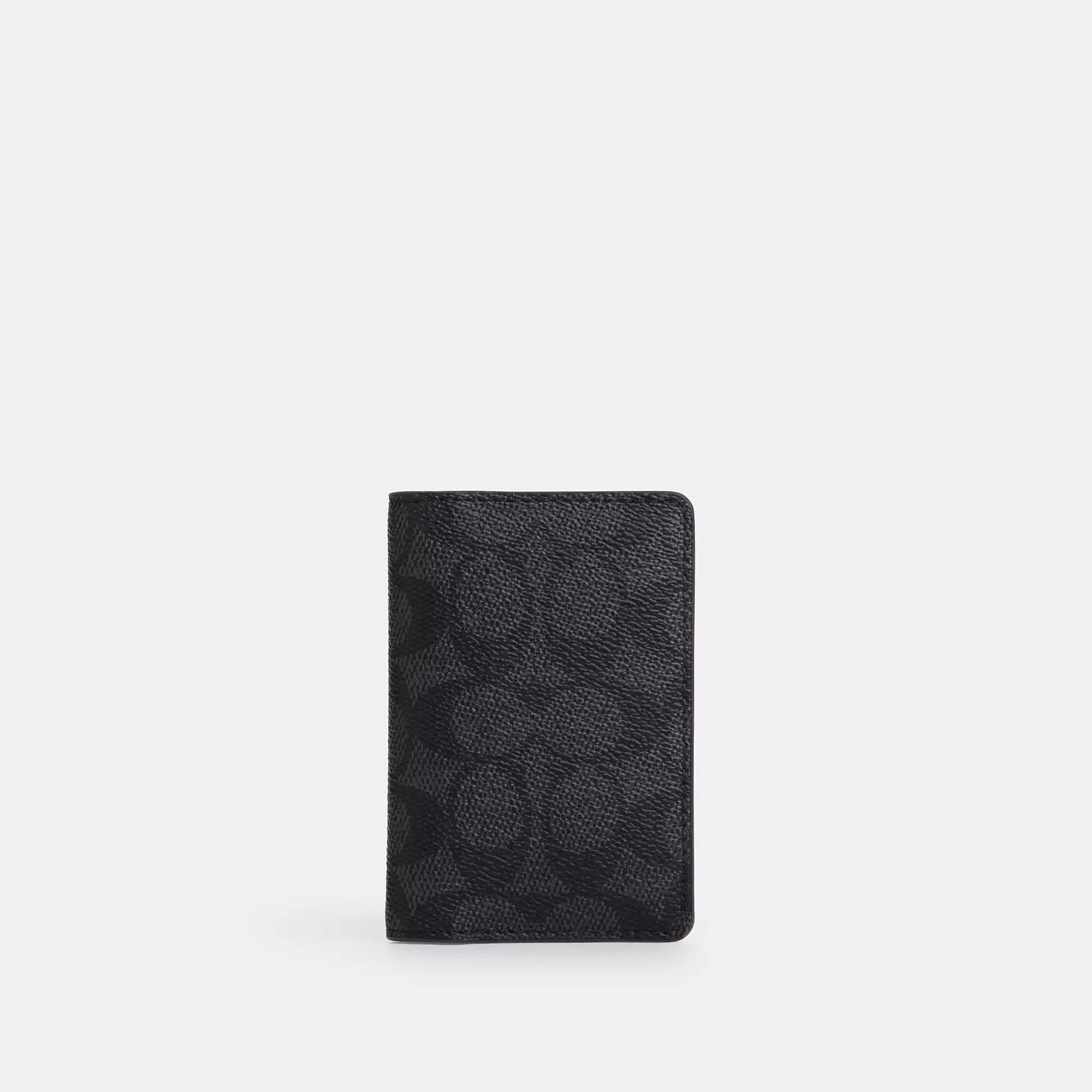 

Кошелек Coach Outlet Id в фирменной канве, угольно-черный