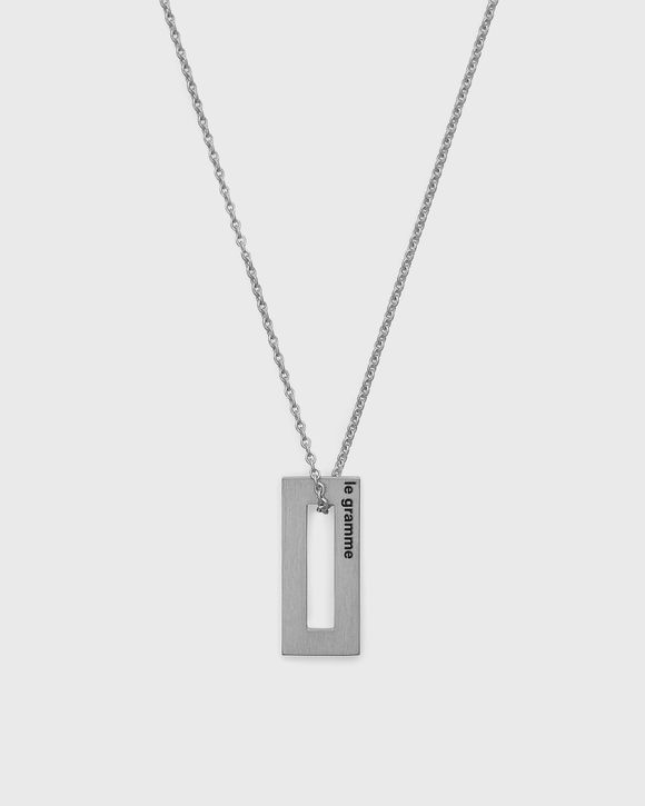 

Ожерелье Le Gramme 1.5G-Polished And Brushed Sterling Silver-Rectangle-Necklace, серебряный