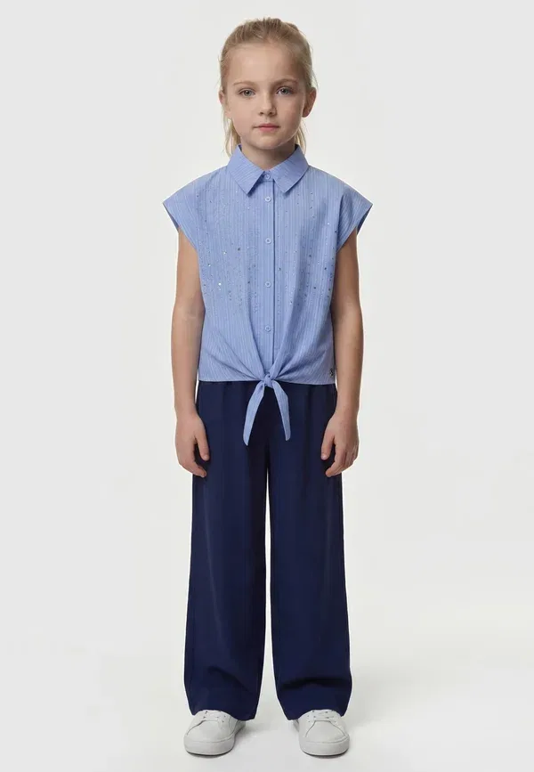 Блуза Guess Knot shirt button down, светло-голубая