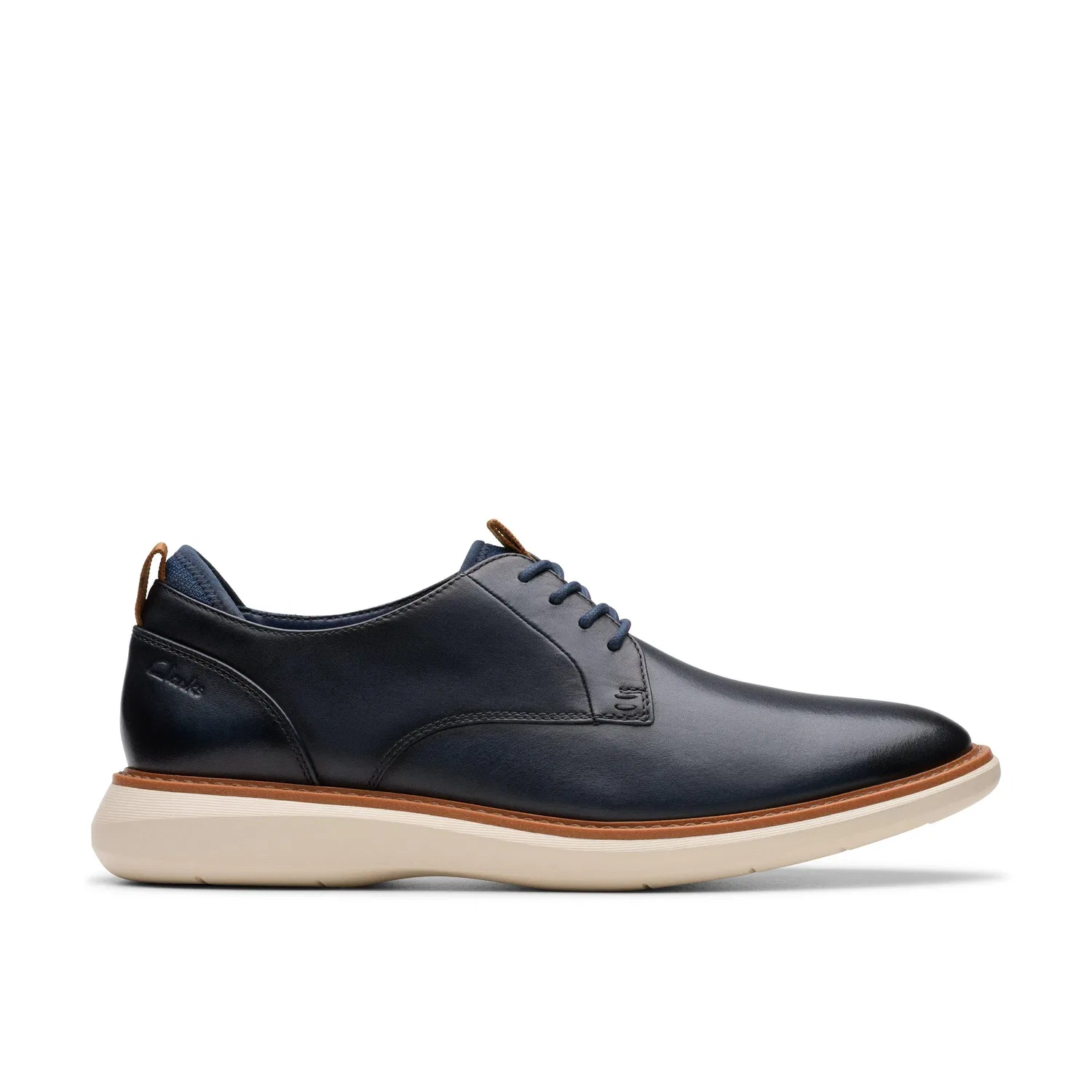 Кожаные туфли на шнуровке Clarks, синий