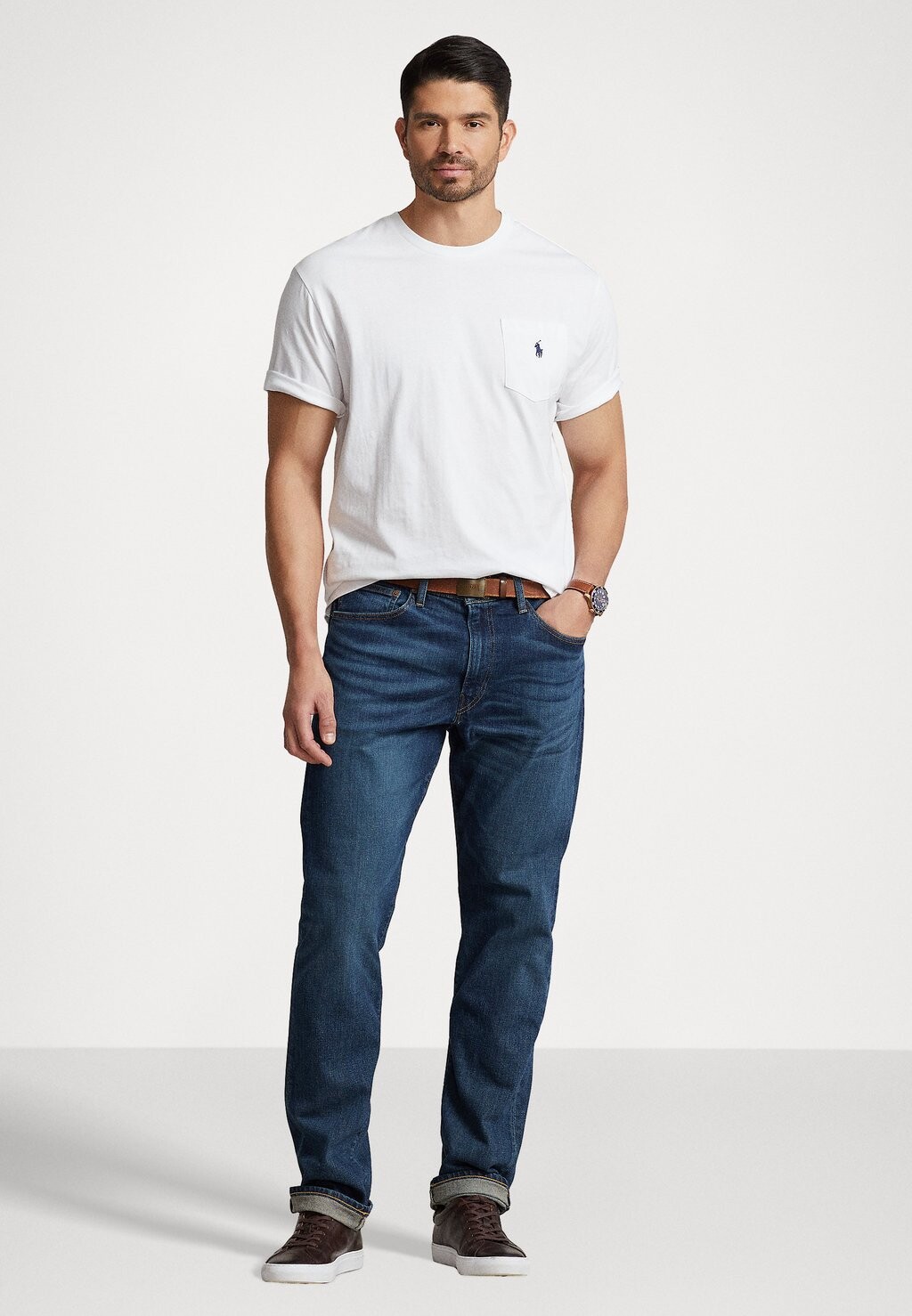 Базовая футболка POCKET Polo Ralph Lauren Big & Tall, белый — фото 2