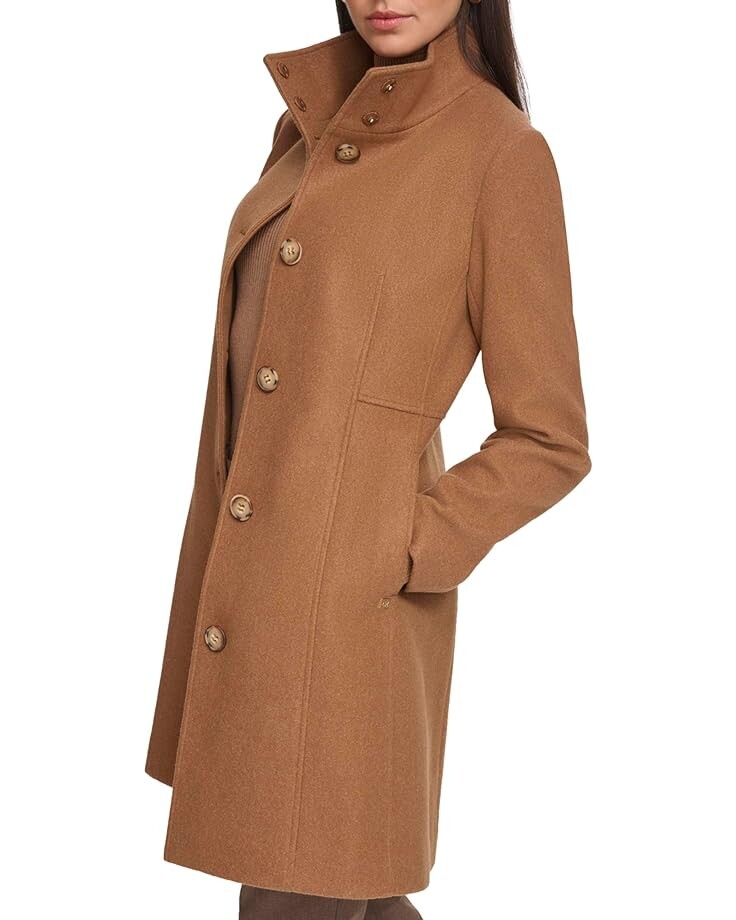 

Пальто Calvin Klein Stand Collar Coat, цвет Chocolate