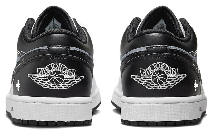 Кроссовки Air JORDAN 1 Vintage Basketball Shoes Men Low-Top Black White — фото 4