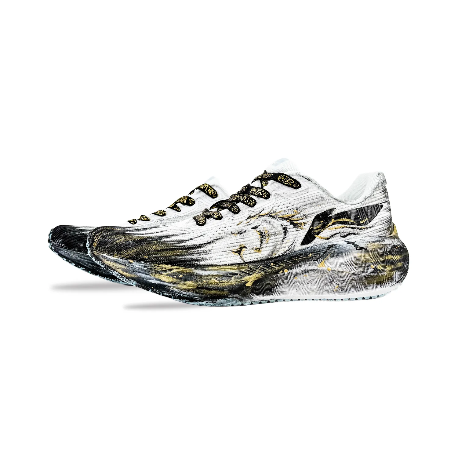 Li-Ning Version 2.0 Cushioning Abrasion Resistant низкие кроссовки для бега мужские Shadow Gold — фото 4