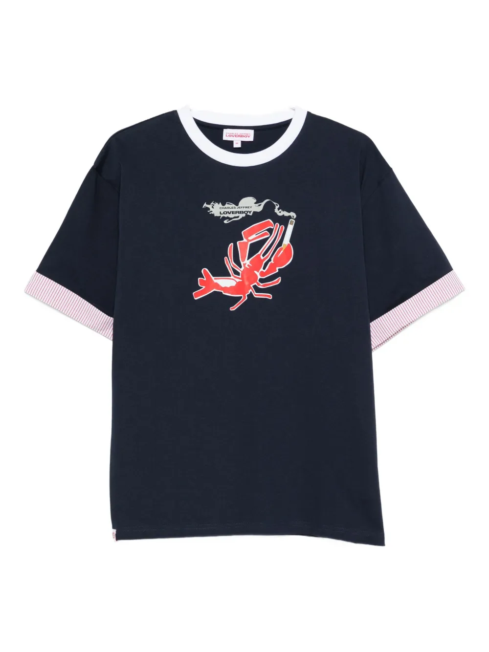 

Футболка с принтом "омар" от Turn Up Charles Jeffrey Loverboy, синий