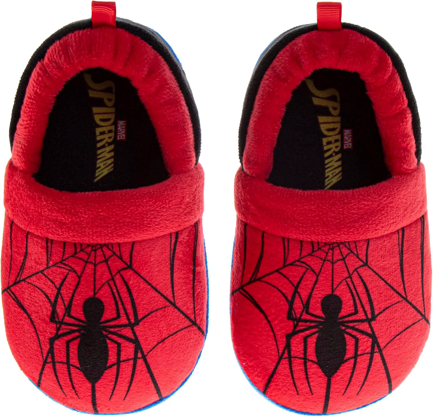 Тапочки-сапожки Marvel Spider-Man для мальчиков - Уютные плюшевые домашние тапочки «Чудо-Спайди» (размеры: 5-10 для малышей / 11-12 для детей постарше), красный