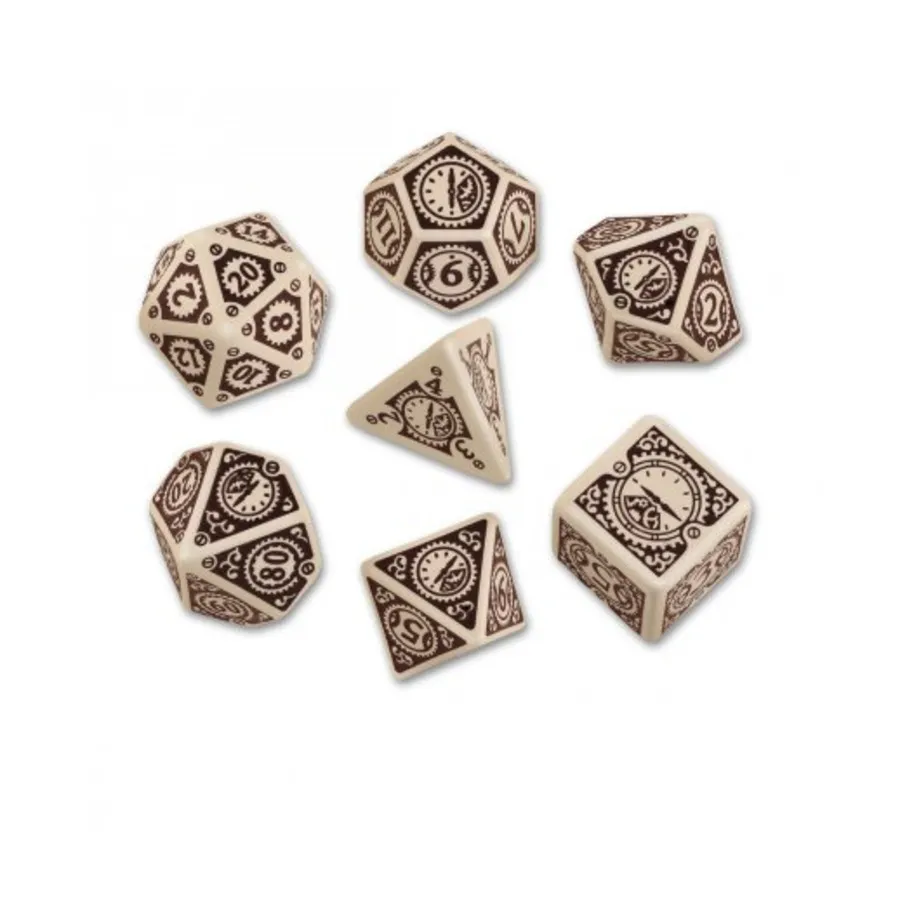 

Комплект из полиэстера Clockwork Бежевый с коричневым (7), Steampunk Dice