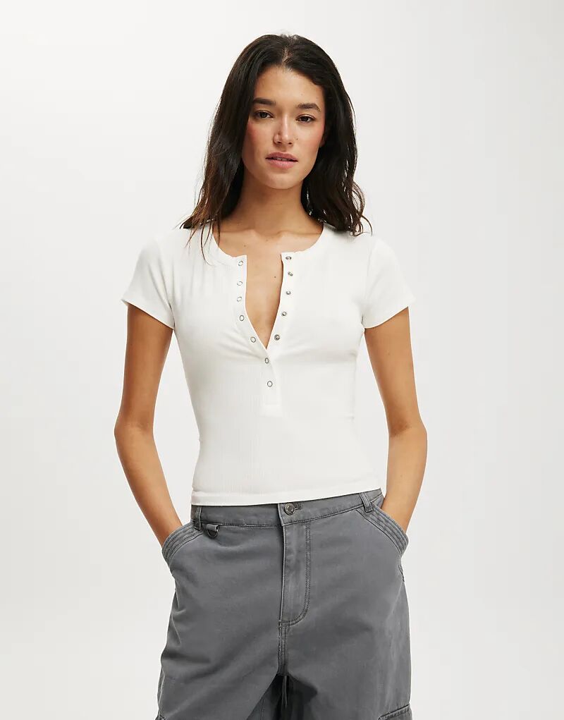 

Футболка Cotton On Christy хенли белого цвета