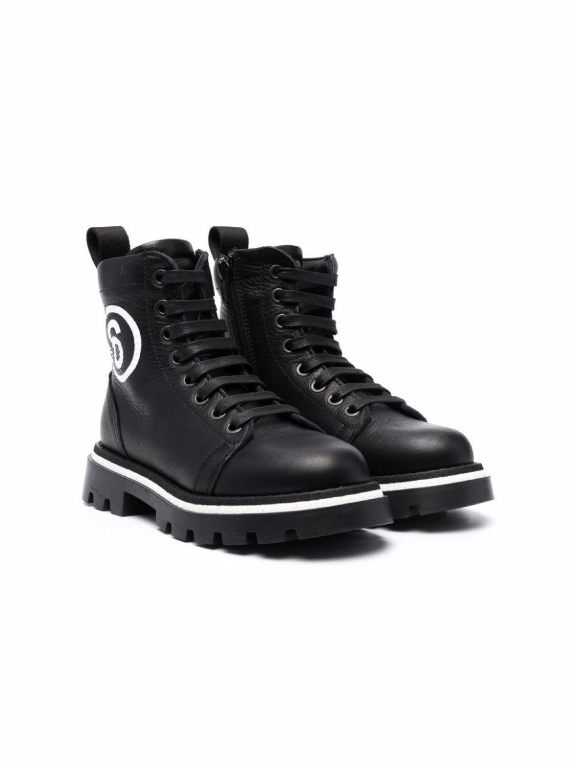 

Ботинки с логотипом MM6 Maison Margiela Kids, черный