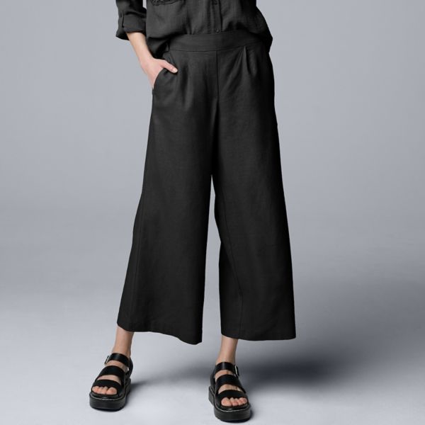 

Миниатюрные плиссированные брюки-капри Simply Vera Vera Wang, черный