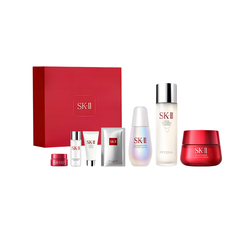 Наборы для ухода за кожей SK II Little Bulb, унисекс Sk-Ii, 230ml miracle water+75ml little bulb+80g красный jar cream-seven-piece set — фото 2