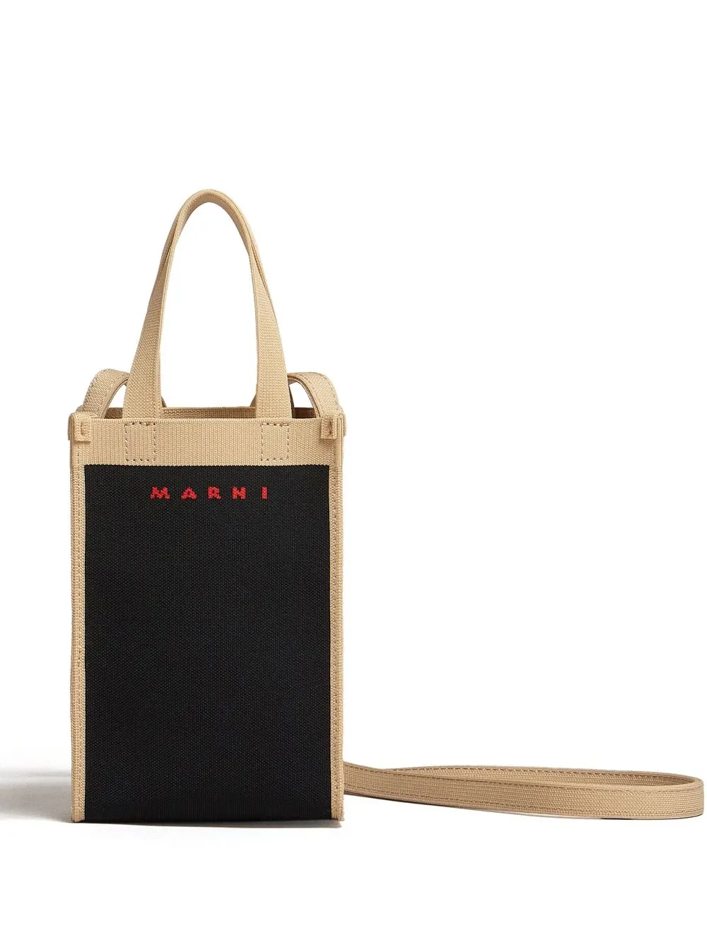 

Сумка-шопер с логотипом Marni, черный